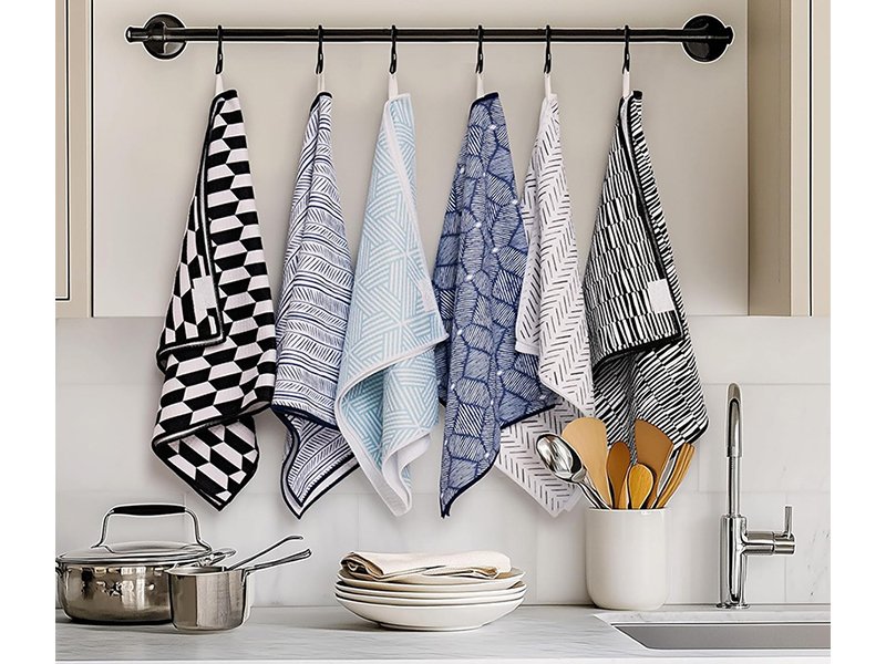 Lint-free tea towels & heavy duty dish cloths.