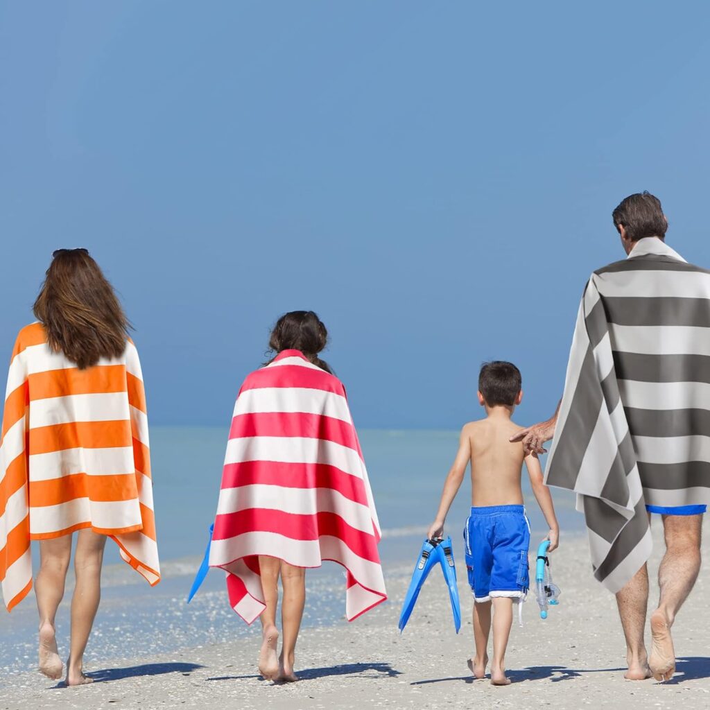 Sand-free suede microfiber & oversized designs.
