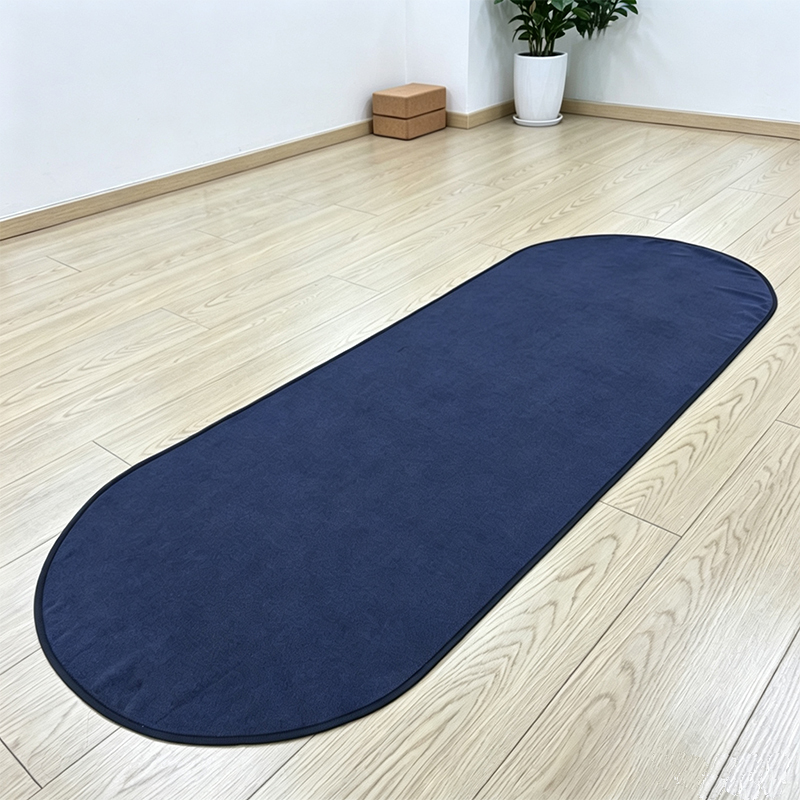 360gsm Premium Oval Yoga Towel – Custom Silicone Grip Patterns Available - 2