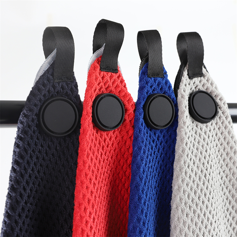 500GSM Microfiber Waffle Golf Towel Embroidered Golf Towel - 3