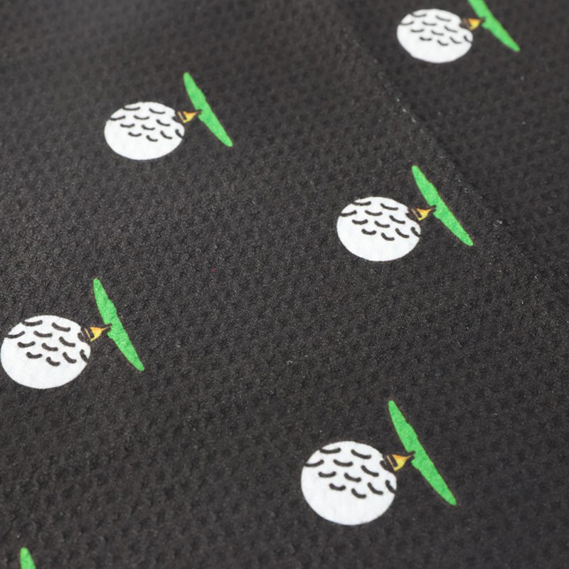 Microfiber Waffle Printed Golf Towel - 3