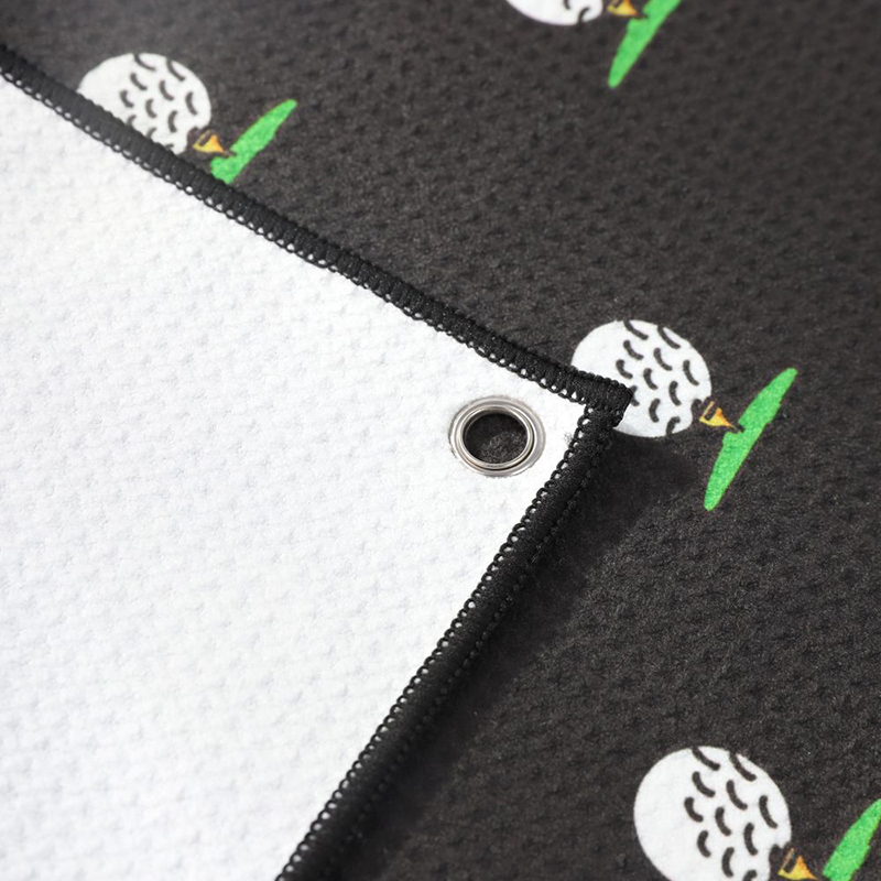 Microfiber Waffle Printed Golf Towel - 5