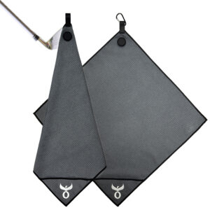 Magnetic golf towel 420gsm waffle sports towel absorbent golf wiping towel cleaning towel