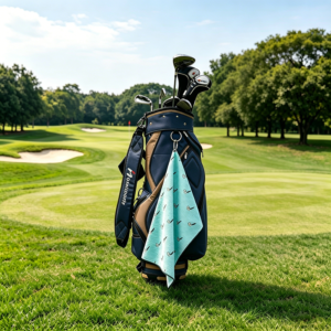 Microfiber Waffle Printed Golf Towel
