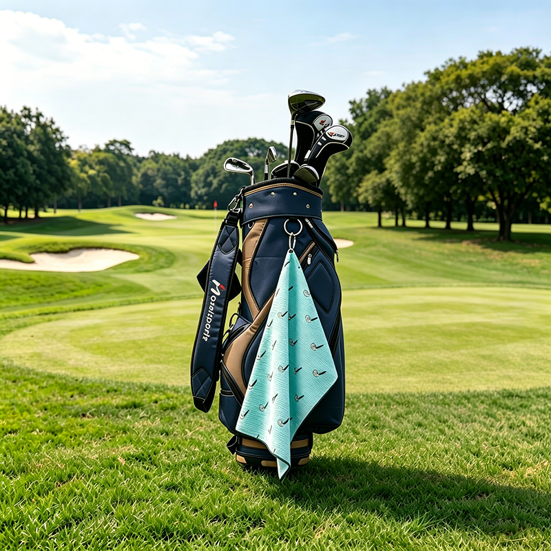 Microfiber Waffle Printed Golf Towel