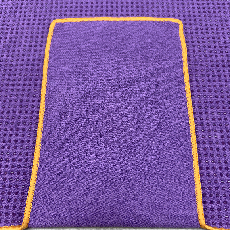 Customized Microfiber Pilates core bed yoga blanket, anti slip silicone sweat absorbing, machine washable yoga blanket - 5