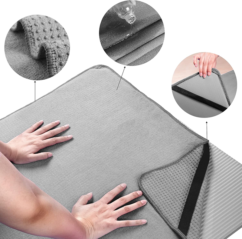Stay-Put Yoga Mats Towel – Designed to Move with Your Practice - 2