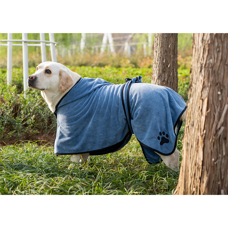 400gsm strap style pet bathrobe, available in multiple colors and customizable logo - 1